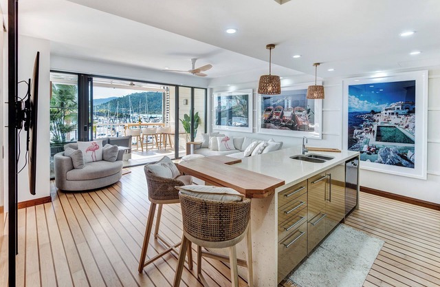 Extensively renovated apartment right on the Port of Airlie!