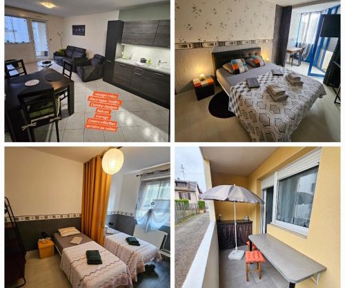 F3 rez-de-chaussée Centre ville au calme avec Balcon Garage et Netflix