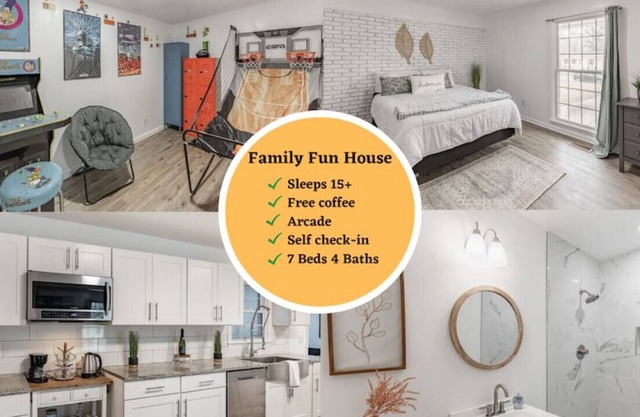 Family Fun Sleeps 15+ w/ Arcade