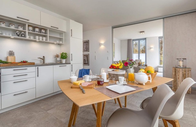 Fantastic vacation apartment with sauna and fireplace built in 2019 in the Baltic Sea spa resort of Prer