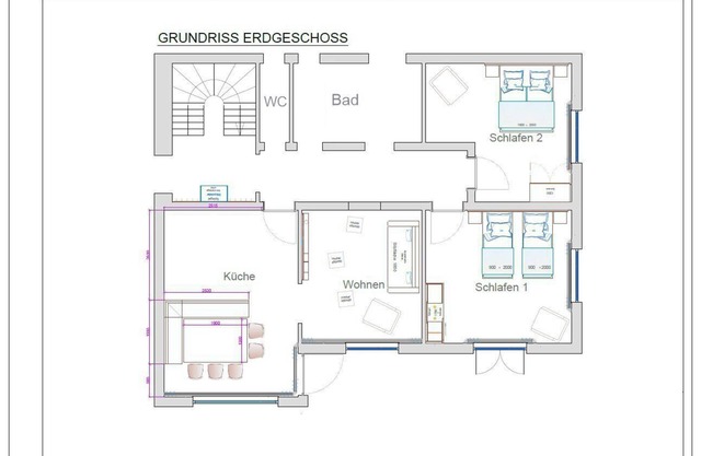 Ferienhaus bis 10 Personen 165qm mit Balkon, Terrasse und 5 Schlafzimmern
