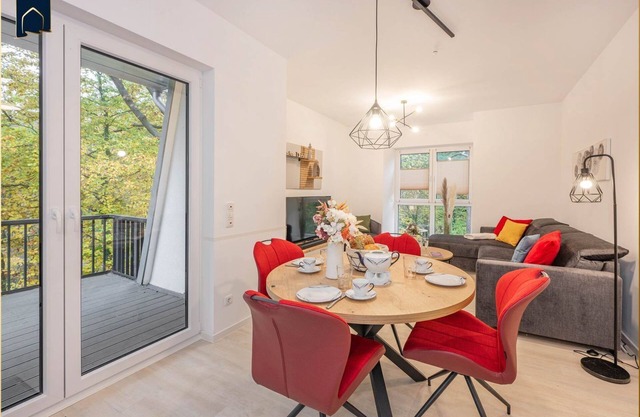 FeWo SonnenReich - Modern vacation apartment in Kölpinsee with balcony - only 600 m from the