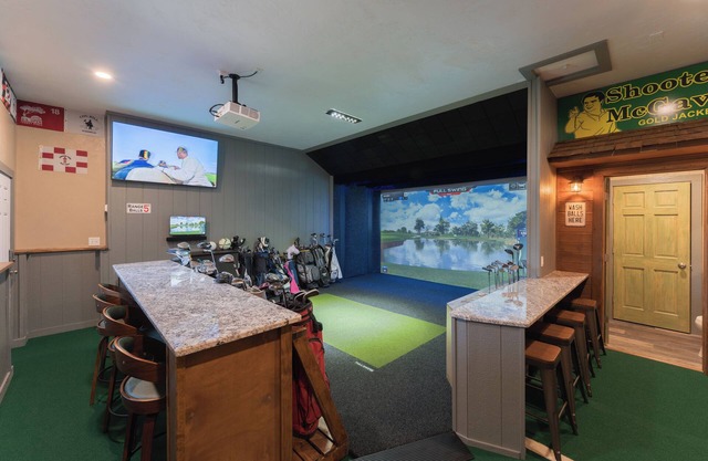 First Class FORE- NEW Full Swing Golf Simulator-Theater
