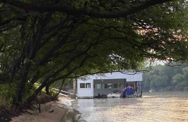 Floating Cabin on the Ouachita River
