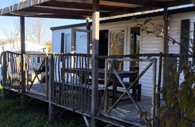 Flower Camping Le Lac aux Birds * - Mobile home Comfort 29 m2 (2 bedrooms) + Clim + Terrace semi-covered 12m2 5 people