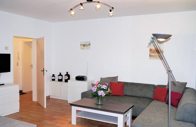 Forest and beach near apartment with terrace, pets allowed