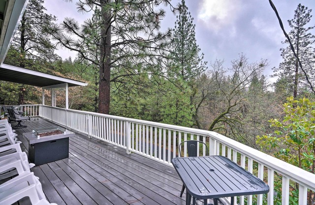 Forest-View Deck + Fire Pits: Pine Grove Retreat!