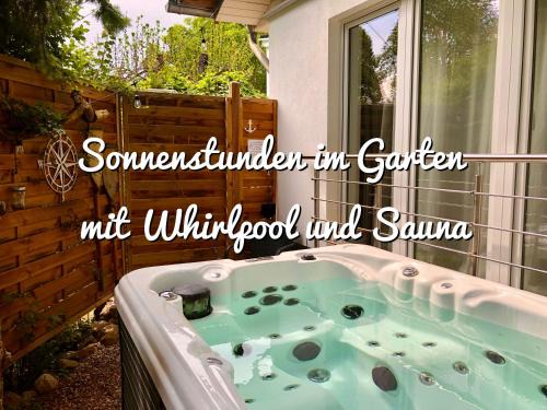 GartenApartment Strandgut mit Outdoor Whirlpool und Garten