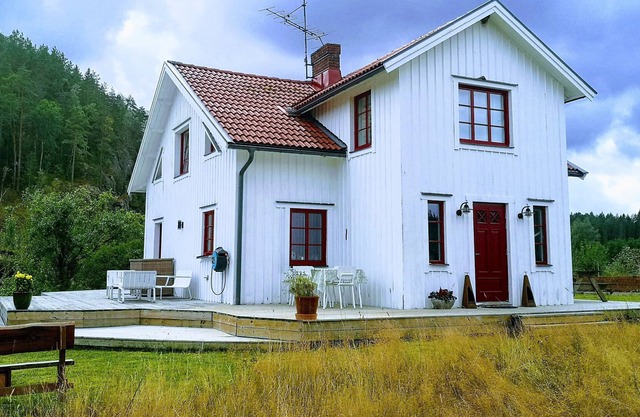Generous house by the lake, free WIFI,Boat,8 pers.,fireplace, close to nature