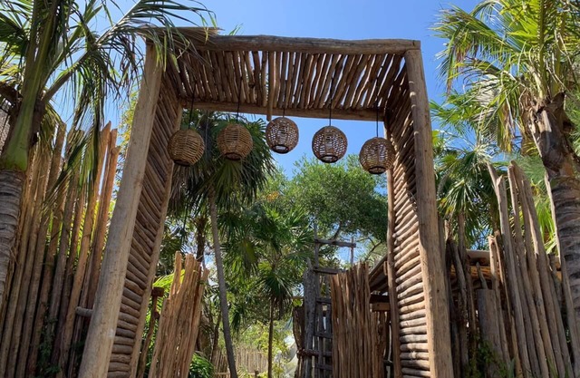 geo domes at the Tulum jungle, steps from the beach