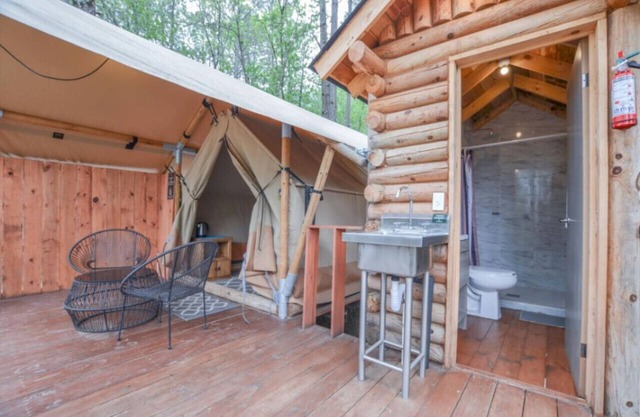 Glamping experience surrounded by nature