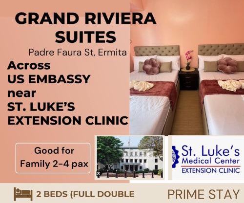 Grand Riviera Suites 1201 Near US Embassy and St Luke's Medical Center Extension Clinic SLEC by Prime Stay