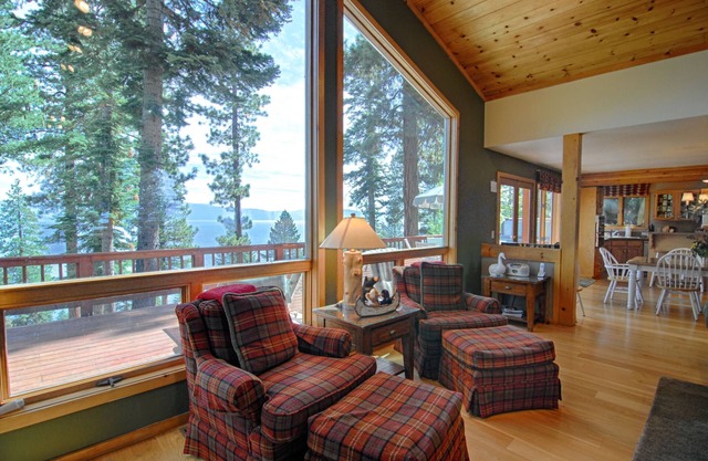Great Tahoe Home with 60-Foot Deck & Panoramic Lake Tahoe View