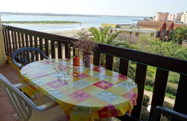 Gruissan Appt T2 feet in the water with lovely views over the beach Grazel