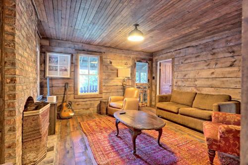 Historic Cabin with Porch and Firepit 5 Minutes from Bryson City