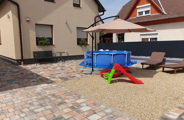 Holiday apartment with garden, pool and terrace