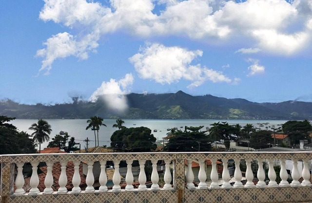 House in front of the beach.