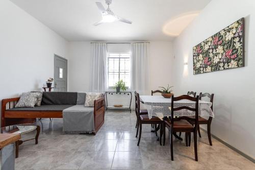 House near the mountain and the sea.