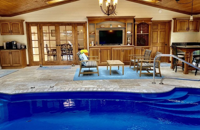 Indoor pool off of the golf course