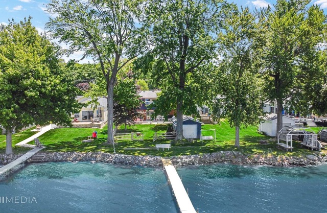 Lakefront home with private pier + huge yard