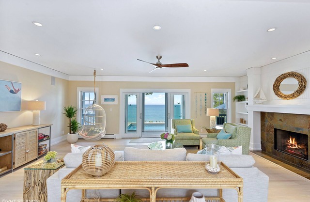 Lakefront Modern Mansion With Heated Pool 9BR's On Private Sandy Beach