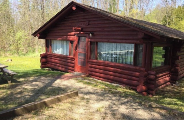 Lakeside Authentic Log Cabin Island Lake Pet Friendly Northshore Bay Resort