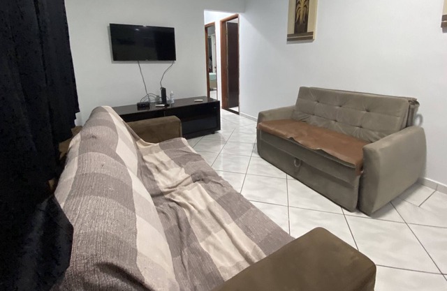 Large, wonderful apartment in Ponta da Praia in Santos, air-conditioned, with 3 bedrooms.