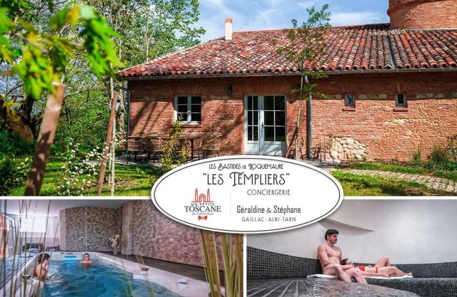 Le Templier - Swim spa - Hamman - Sauna - 14 pers