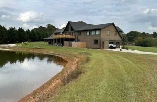 Log Castle and a Spring Fed Lake
