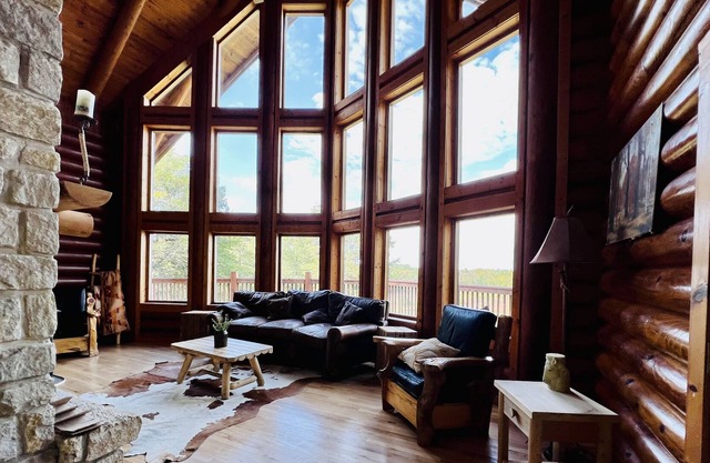 Log home on 42 acres