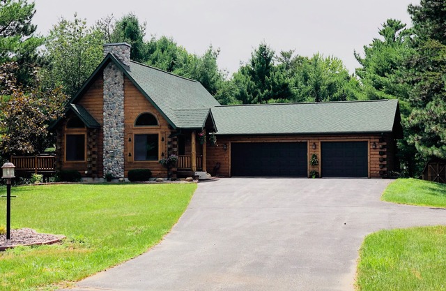 Log home with a modern touch