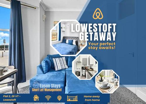Lowestoft Seaside Escape by Eason Stays, Free Parking next to Sea Front