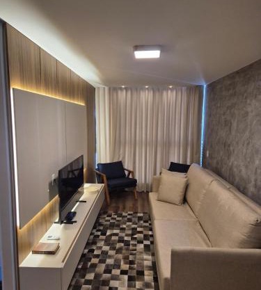 Luxo e Lazer Apto 2Qtos 1 Suíte AC e Rooftop