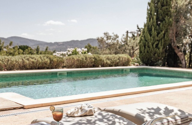 Luxury villa in a private mountain with olive trees in the Tramuntana Mountains