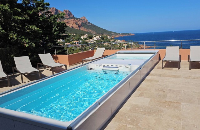 Mediterranean dream villa with sea view, swim spa & beach within walking distanc