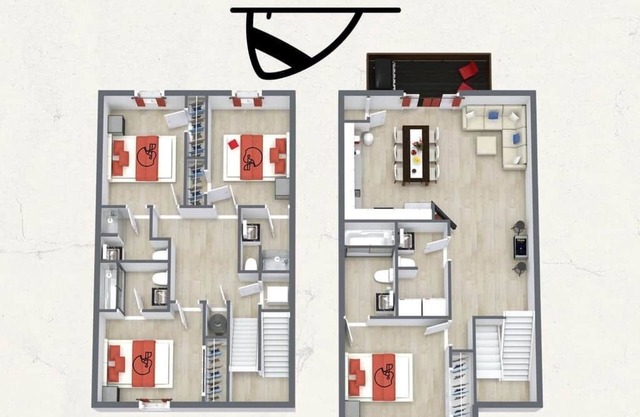 Memorial Field Lodge - 4 Bd Townhome by IU Sports
