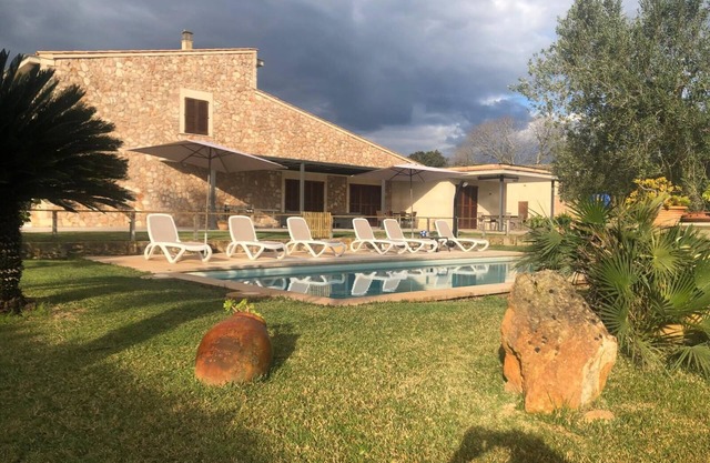 Modern house with large pool