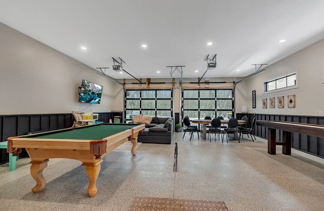 Modern Lake Home with game room and large patio in Spicer