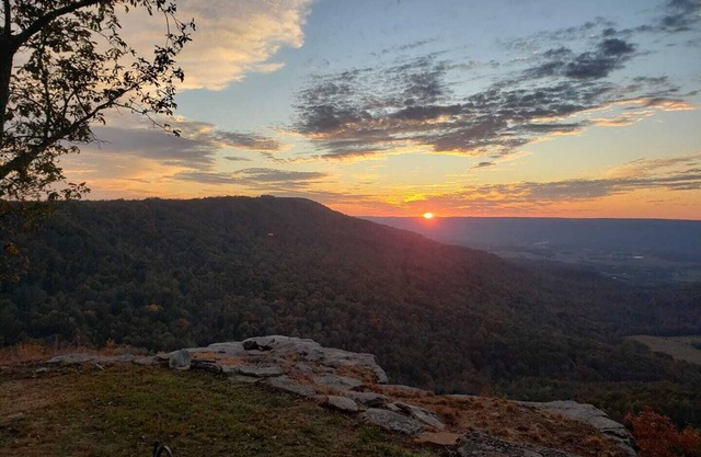 Modern log cabin with breathtaking view