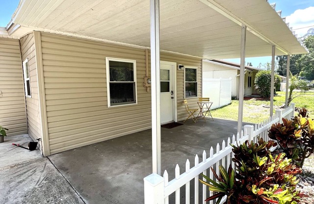 Modern tiny home with spacious backyard and pool
