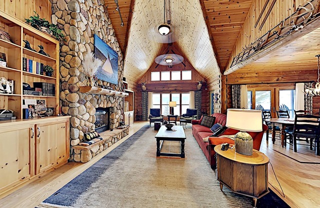 Modern & Upscale Executive Home On Long Lake - With that log cabin up north charm- Great fishing and swimming