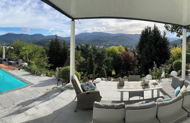 Modern vacation apartment with view and pool near Baden Baden in the Black Forest