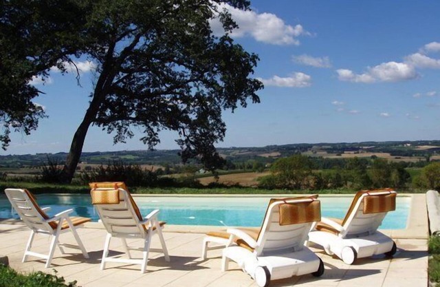 Modernised old farmhouse. Superb views. Private heated pool. Sleeps 8 plus baby