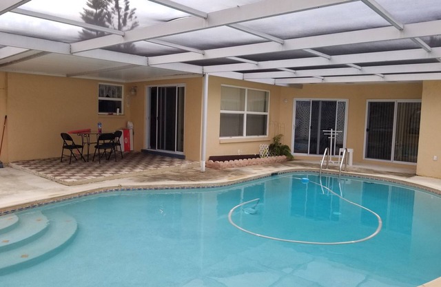 My house has3 bdr, 2.5 bath with outdoor pool; it has a hot tub for you to enjoy