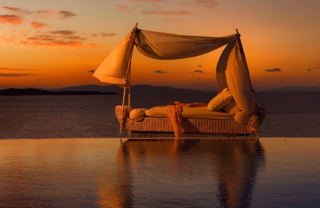 MYKONOS CALYPSO SUNSET LUXURY VILLA POOL-YOGA