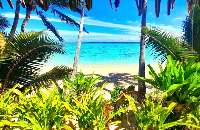 Natura Beach Pool Villa 1 - a 5BM pool villa on the beach at Vaimaanga Rarotonga