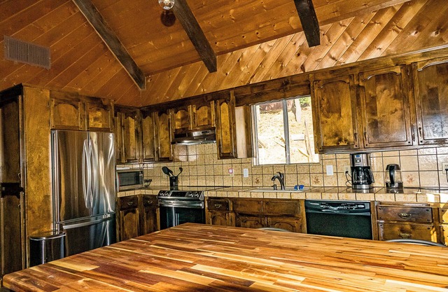 Nestled in the forest.