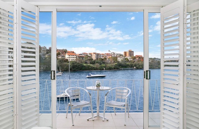 Neutral Bay- BADEN Baden Road - Absolute Waterfront Studio with Balcony Stunning Harbour Views
