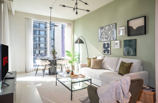 New 1BR in Creek Island with Balcony, Pool & Gym