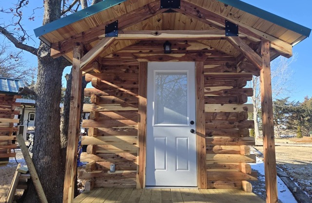NEW! #4 - Amish Log Camping Cabin Walk to the Water